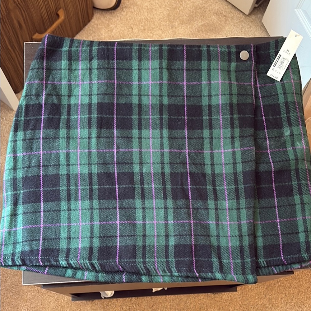 No Boundaries Green and Blue Mini Pencil Skirt